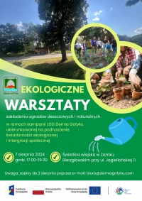 Zapraszamy na warsztaty ekologiczne do Zamku Bierzgłowskiego